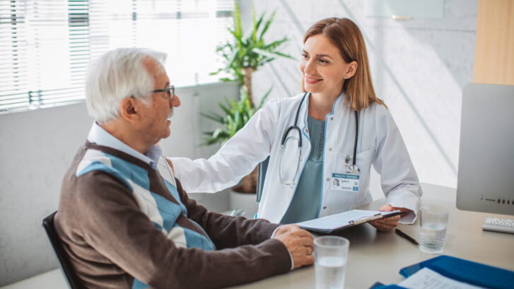 Doctor discussing options with a patient